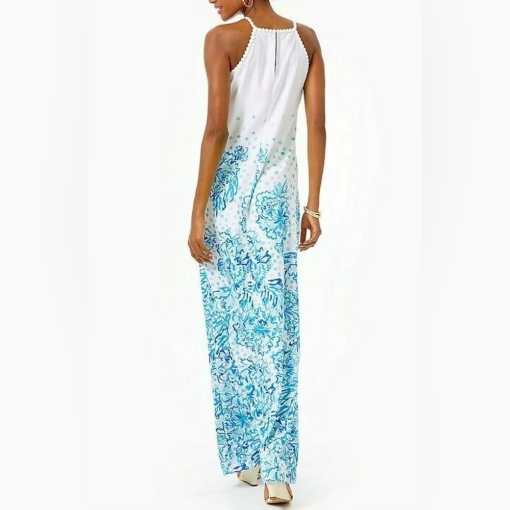 Lilly Pulitzer Pearl Soft Maxi Dress Resort Karma Camellia Size 10 $286 Retail - Picture 12 of 13